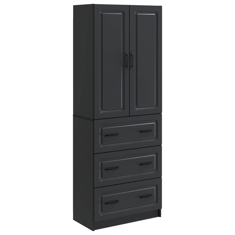 Spintelė 2 pcs Juoda 66 x 34,5 x 87 cm Apdirbta mediena