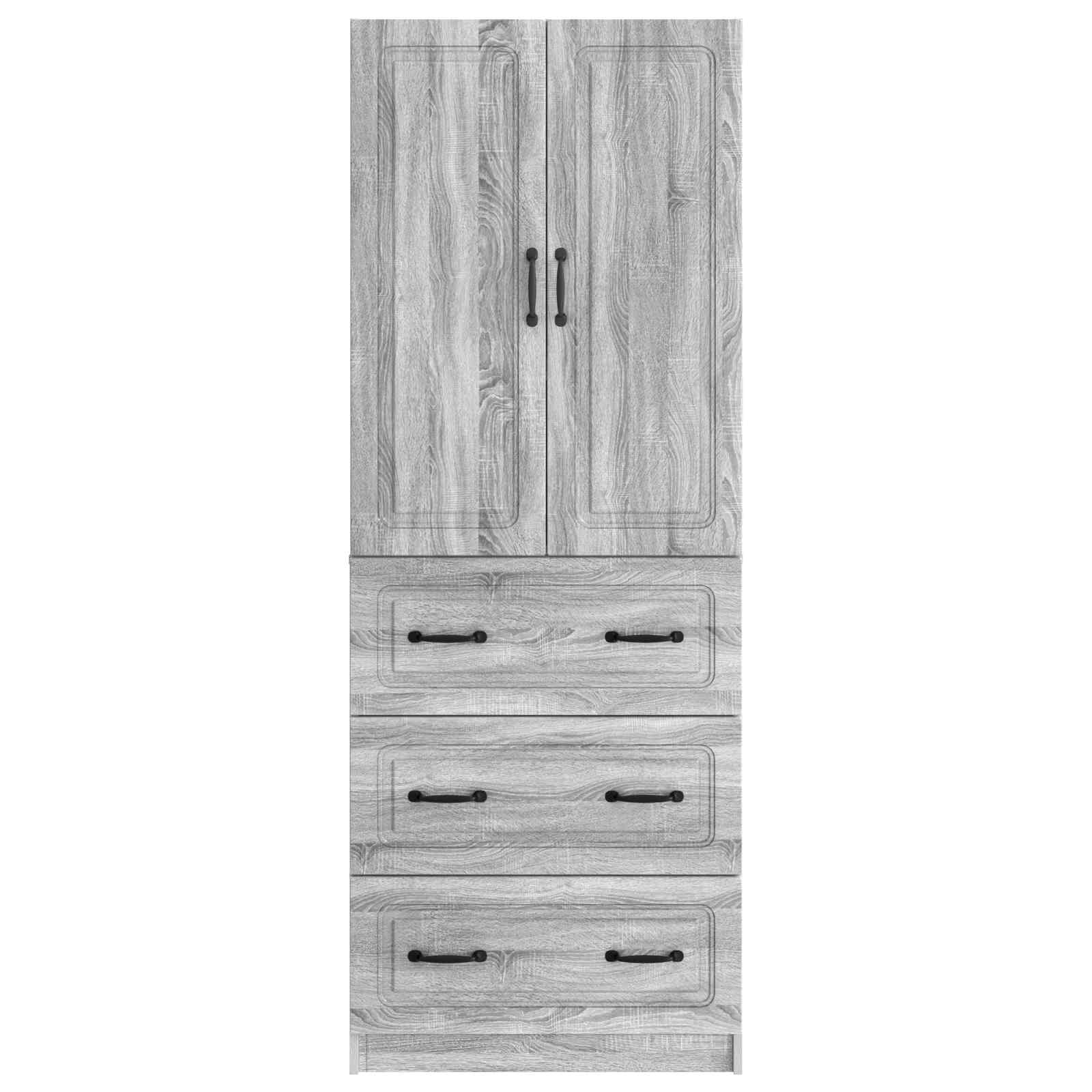 Spintelė 2 pcs Pilka Sonoma 66 x 34,5 x 87 cm Apdirbta mediena
