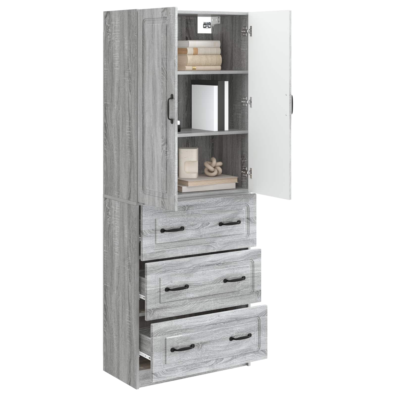 Spintelė 2 pcs Pilka Sonoma 66 x 34,5 x 87 cm Apdirbta mediena