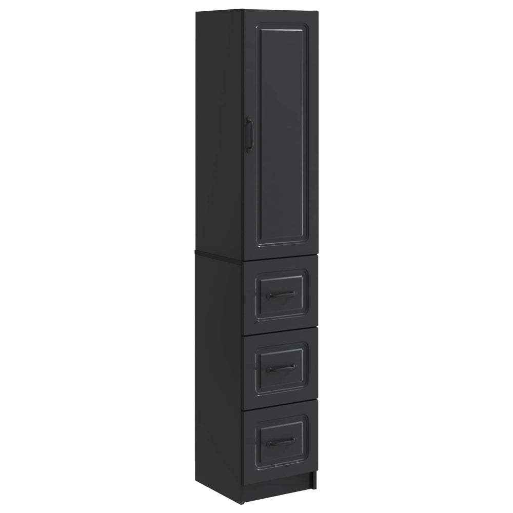 Spintelė 2 pcs Juoda 33 x 34,5 x 87 cm Apdirbta mediena
