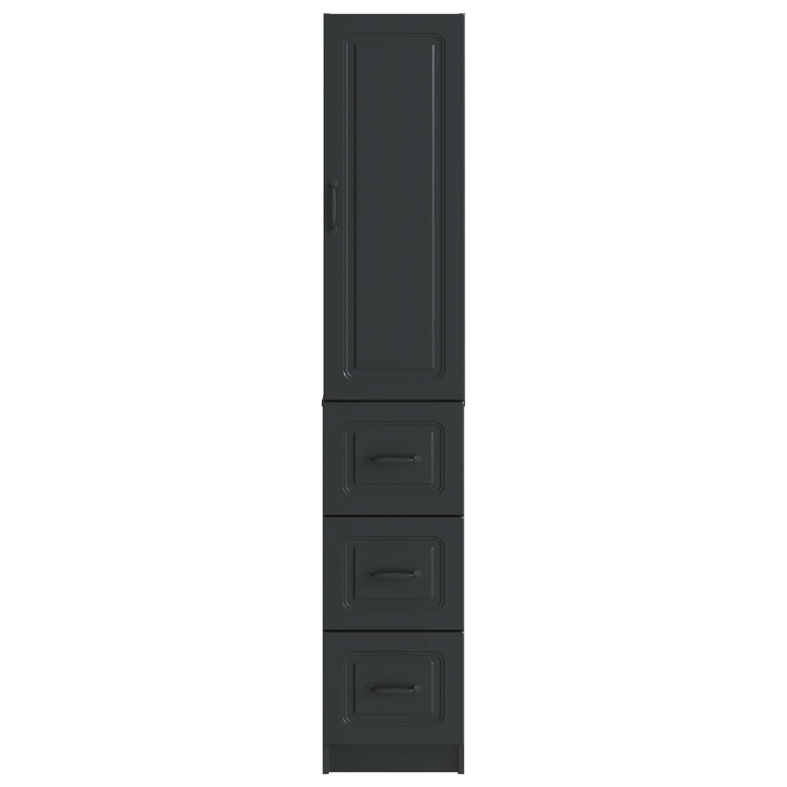 Spintelė 2 pcs Juoda 33 x 34,5 x 87 cm Apdirbta mediena