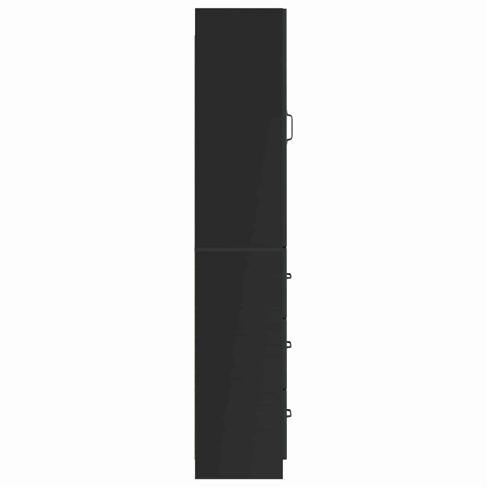 Spintelė 2 pcs Juoda 33 x 34,5 x 87 cm Apdirbta mediena