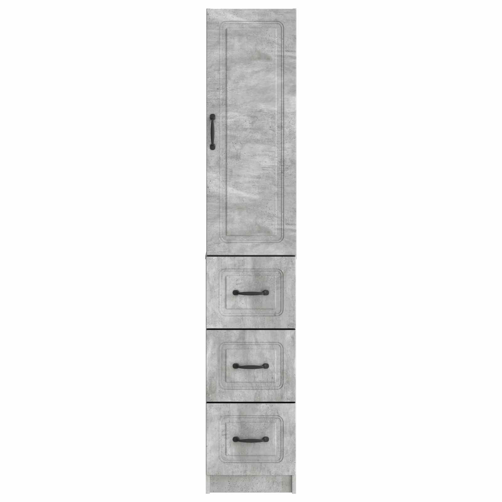 Spintelė 2 pcs Betono pilka 33 x 34,5 x 87 cm Apdirbta mediena