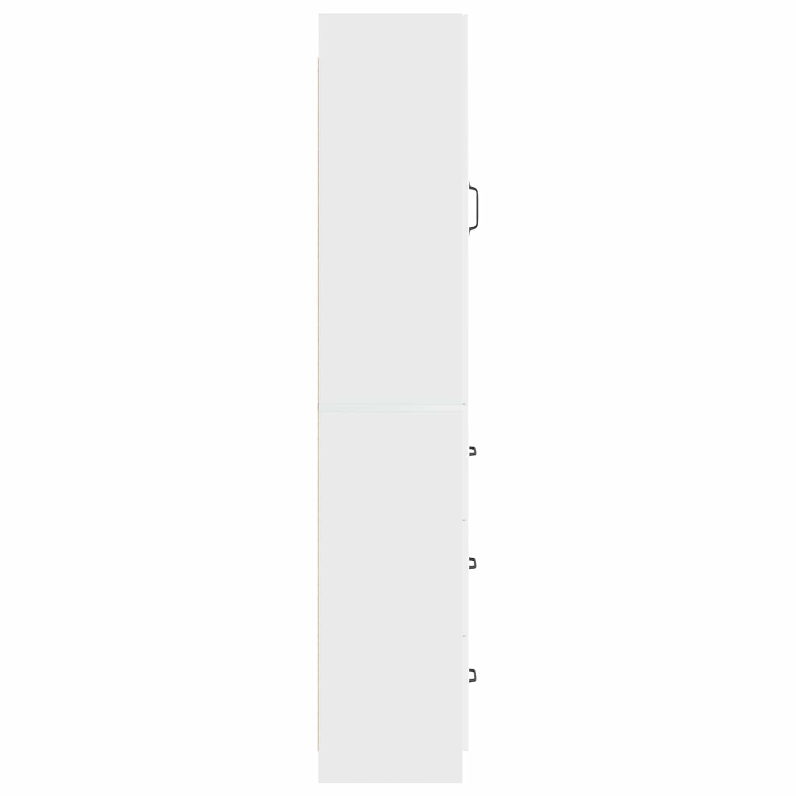 Spintelė 2 pcs Itin blizgi balta 33 x 34,5 x 87 cm