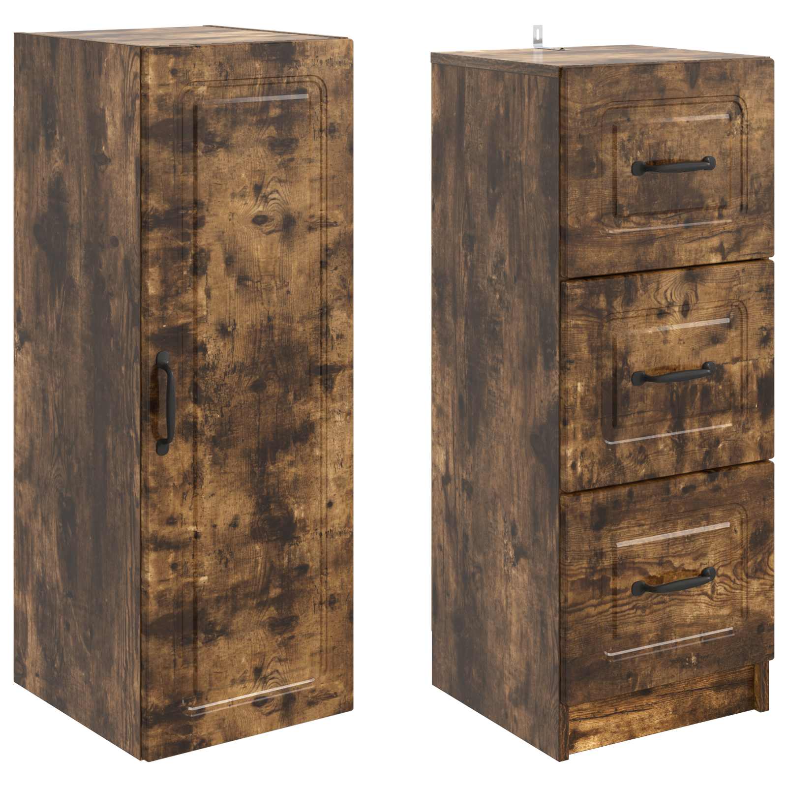Spintelė 2 pcs Dūminio ąžuolo 33 x 34,5 x 87 cm