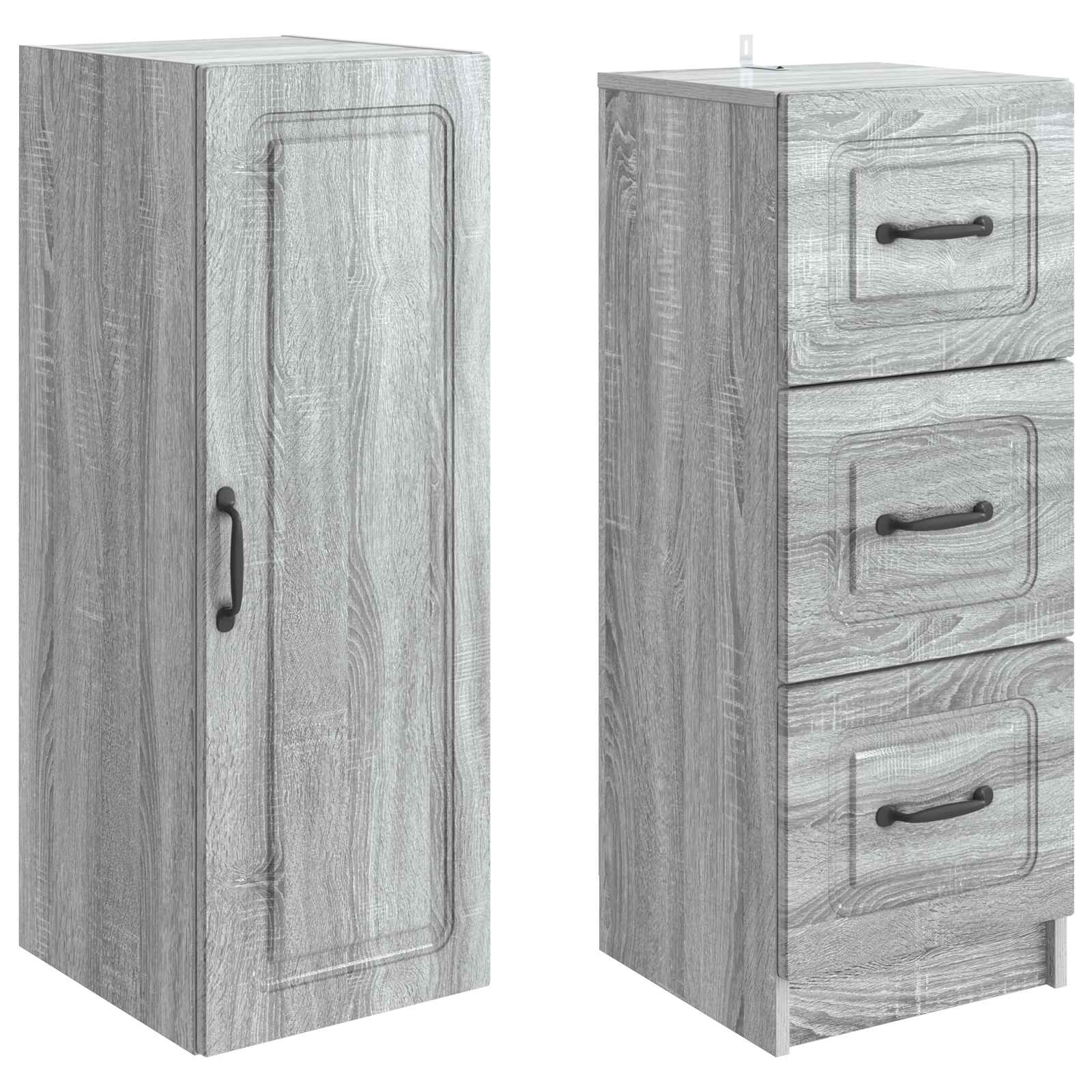 Spintelė 2 pcs Pilka Sonoma 33 x 34,5 x 87 cm Apdirbta mediena