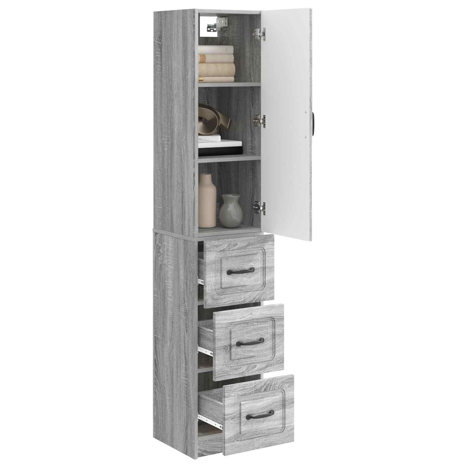 Spintelė 2 pcs Pilka Sonoma 33 x 34,5 x 87 cm Apdirbta mediena