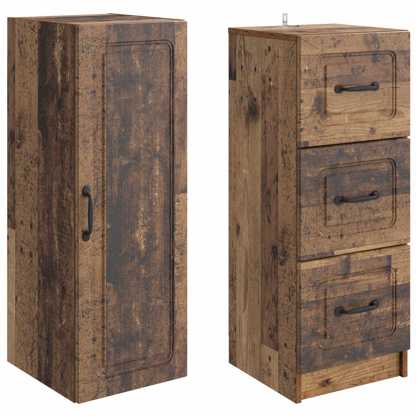 Spintelė 2 pcs Sendintos medienos 33 x 34,5 x 87 cm