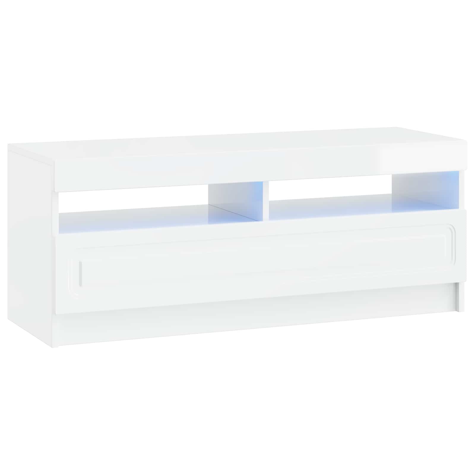 5 dalių LED televizoriaus stovas Itin blizgi balta
