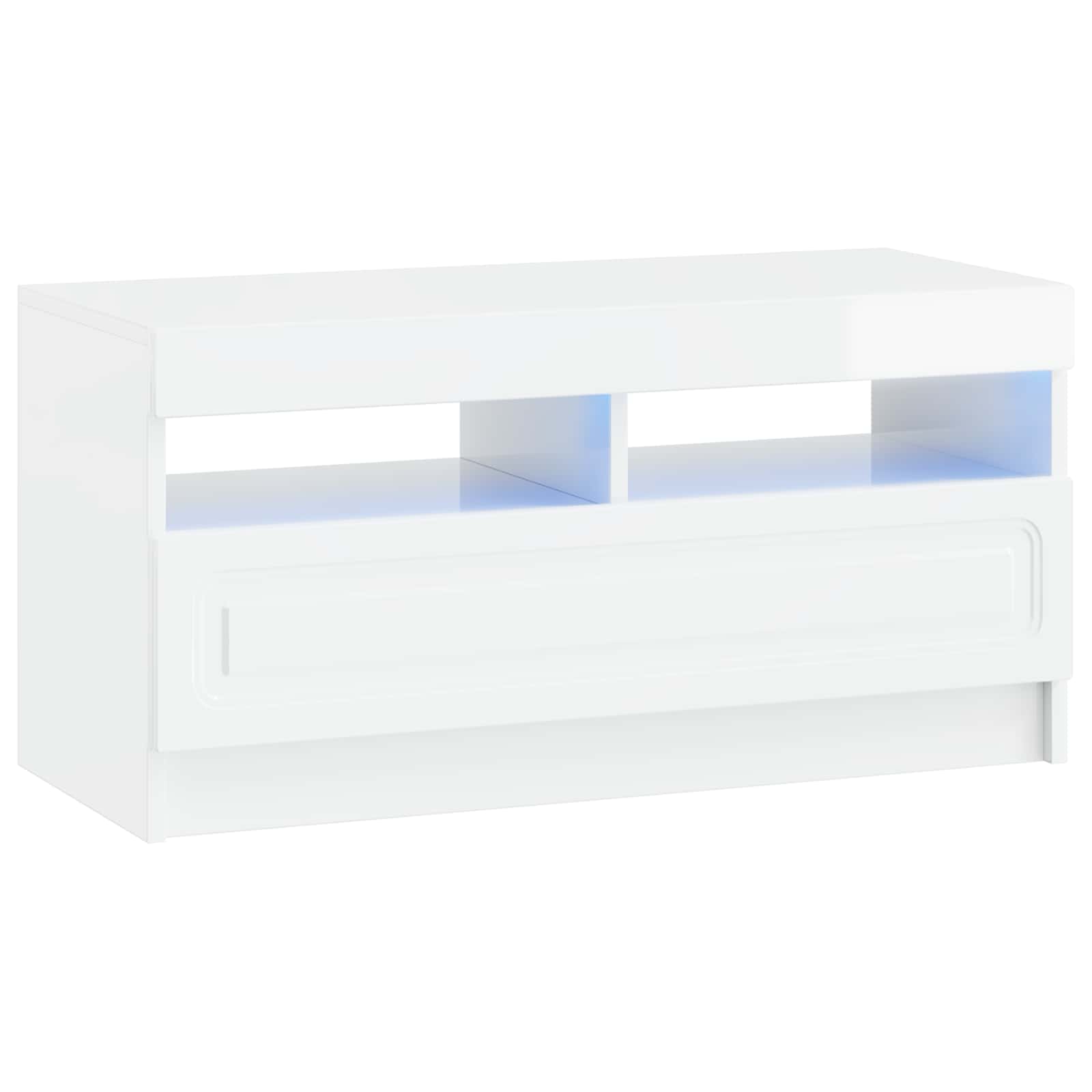 5 dalių LED televizoriaus stovas Itin blizgi balta