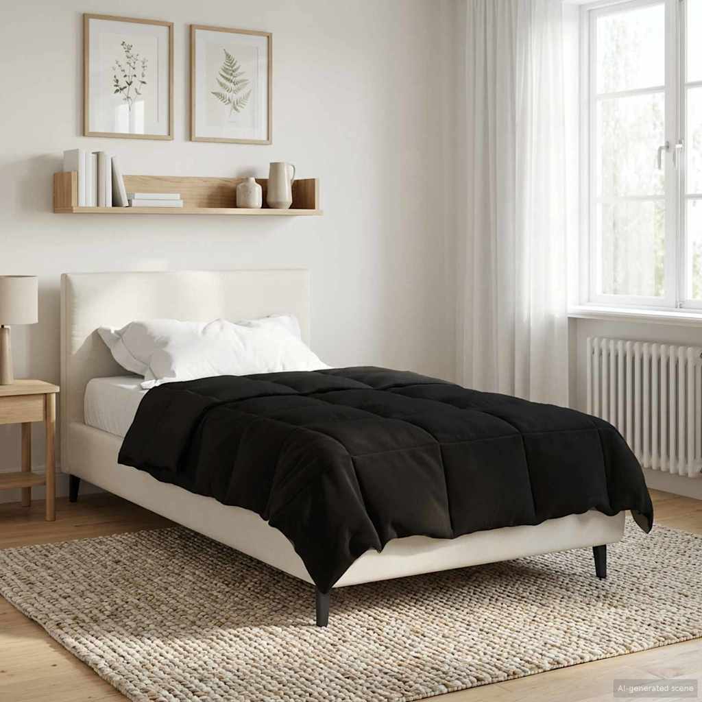 Summer Duvet Tikštas Black 140 x 200 cm Microfiber