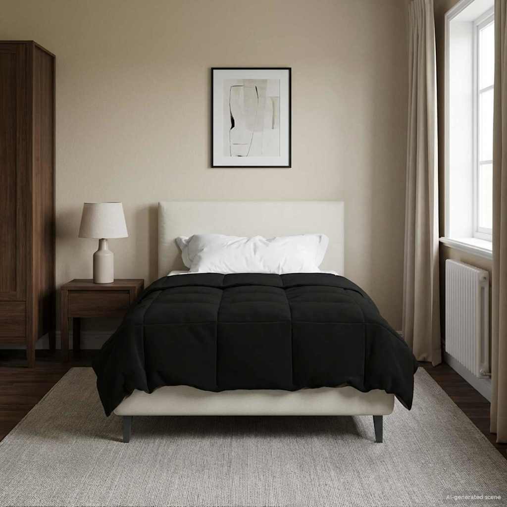 Summer Duvet Tikštas Black 140 x 200 cm Microfiber