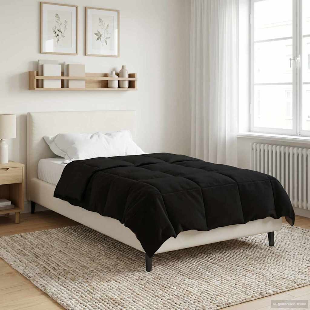 Summer duvet Tikštas Black 155 x 200 cm Microfiber