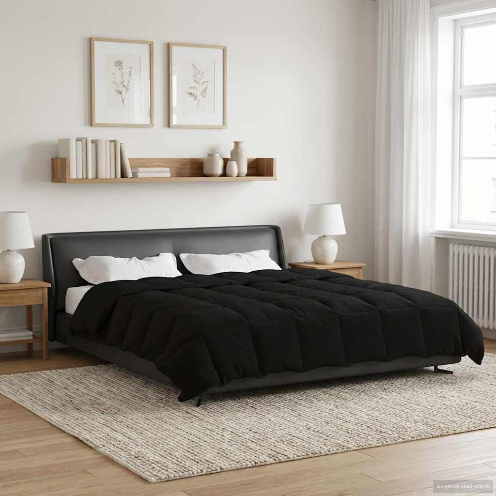 Summer Duvet Tikštas Black 200 x 200 cm Microfiber