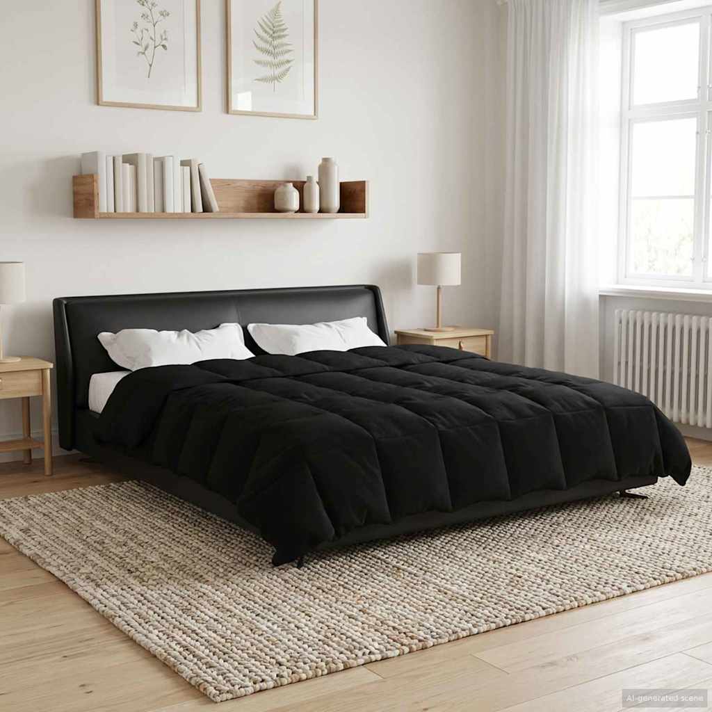 Summer duvet Tikštas Black 200 x 220 cm Microfiber