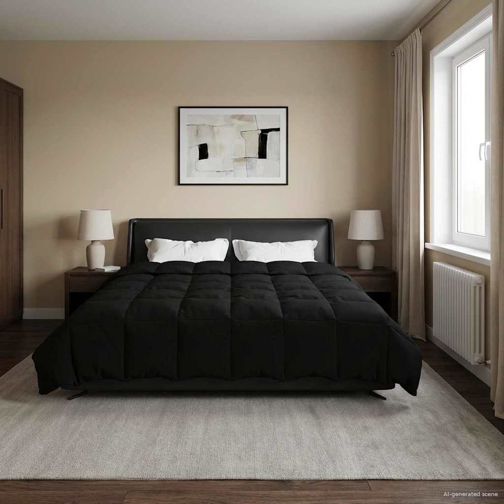 Summer Duvet Tikštas Black 220 x 260 cm Microfiber