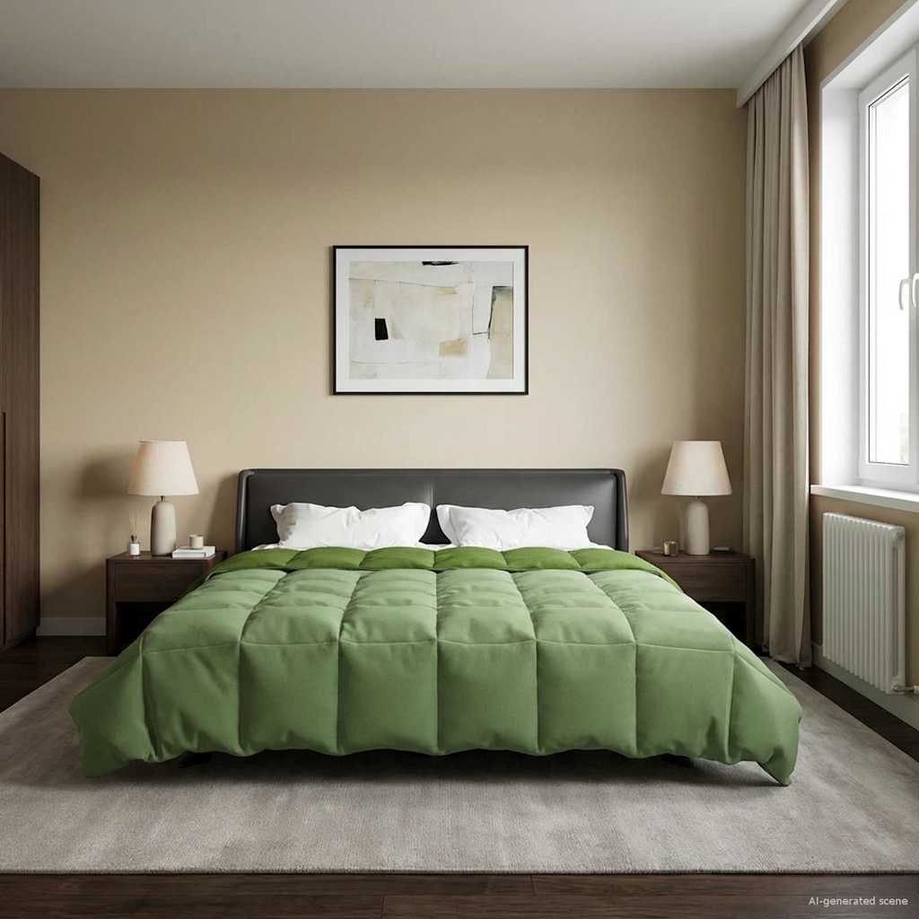 Summer Blanket Tikštas Green 240 x 260 cm Microfiber