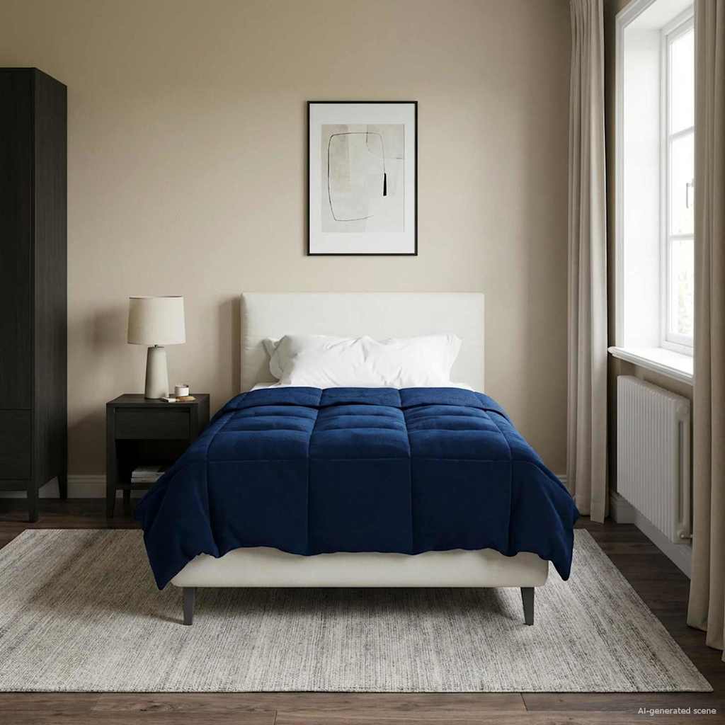 All-year duvet Dark blue 135 x 200 cm Microfiber