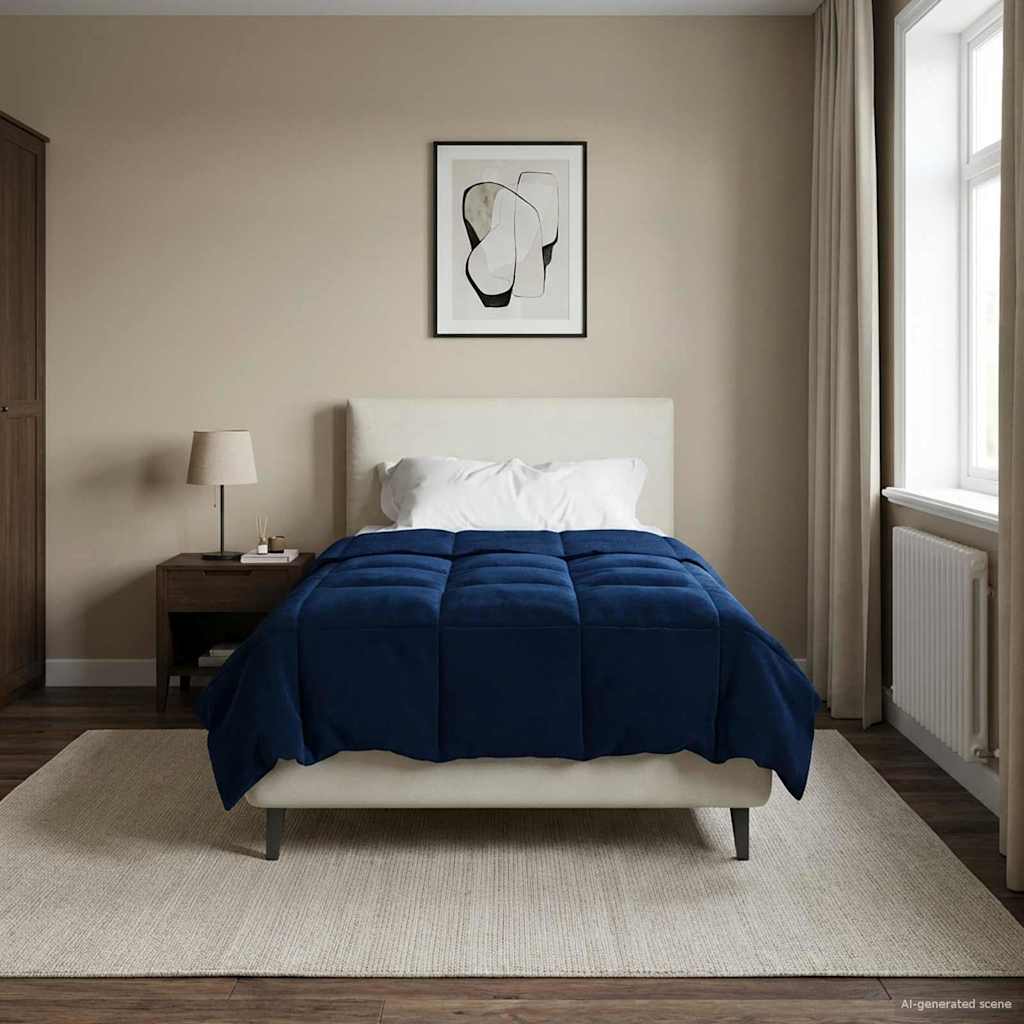 Pilna gada sega Tumši zila 140 x 200 cm Mikrošķiedra