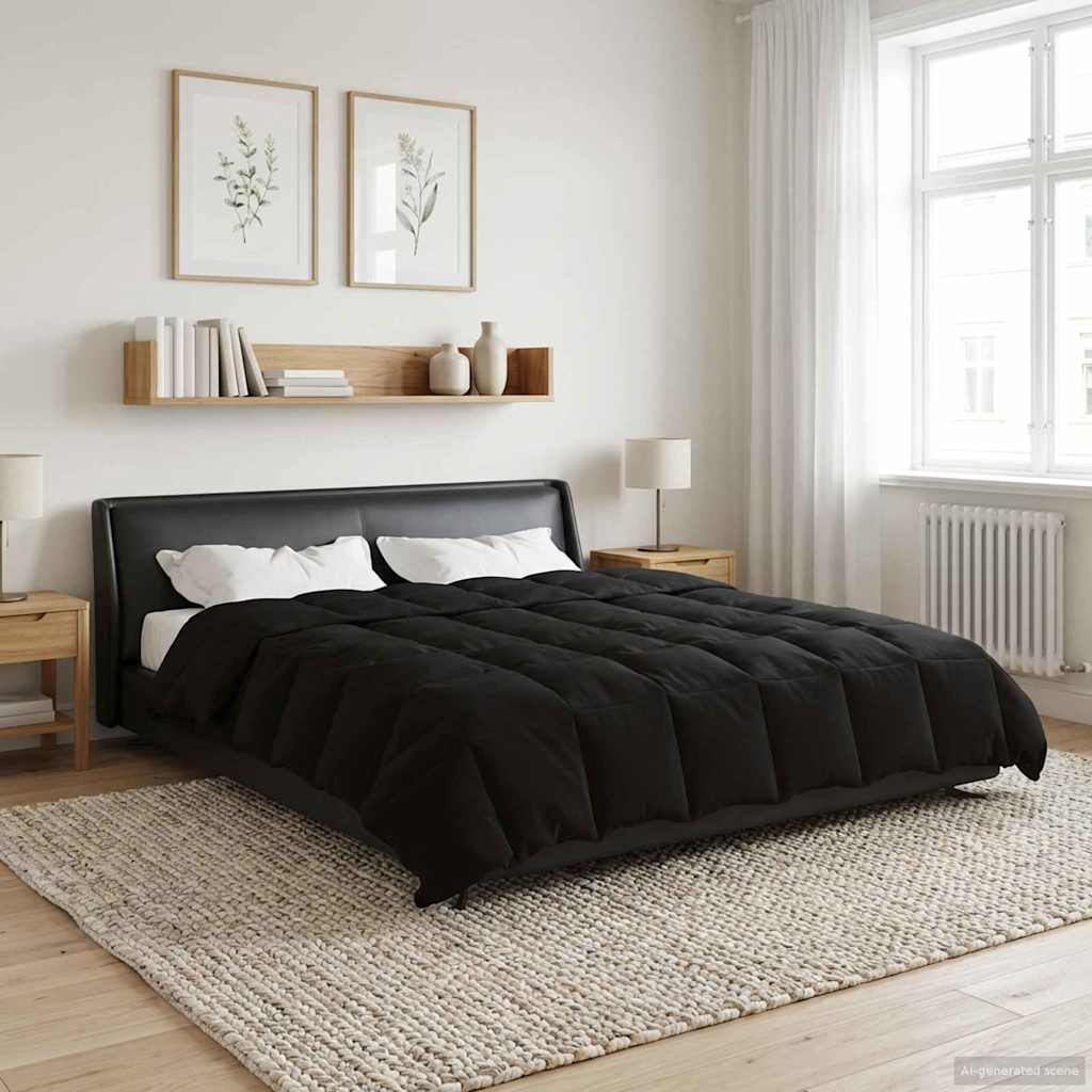 Winter Blanket Tikštas Black 240 x 260 cm Microfiber
