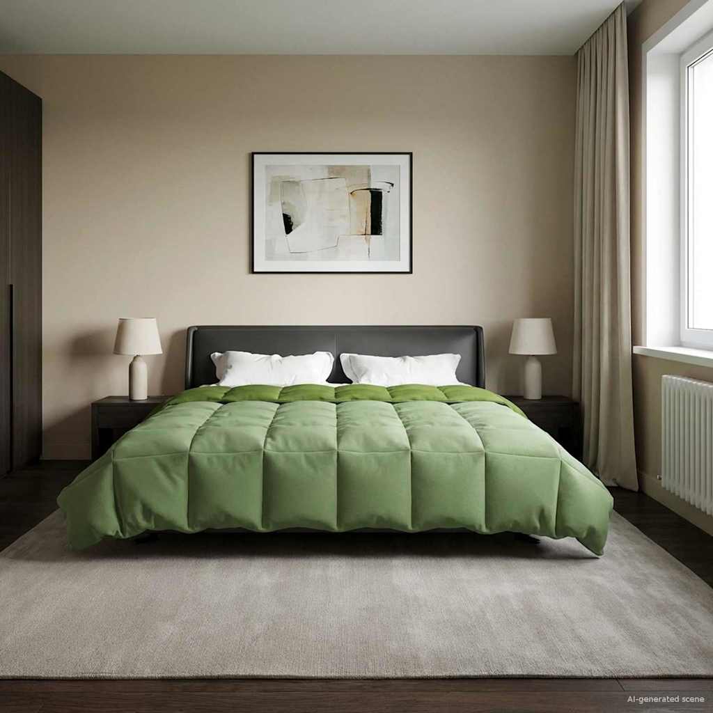 Žiemos antklodė Tikštas Žalia 220 x 260 cm Mikropluoštas