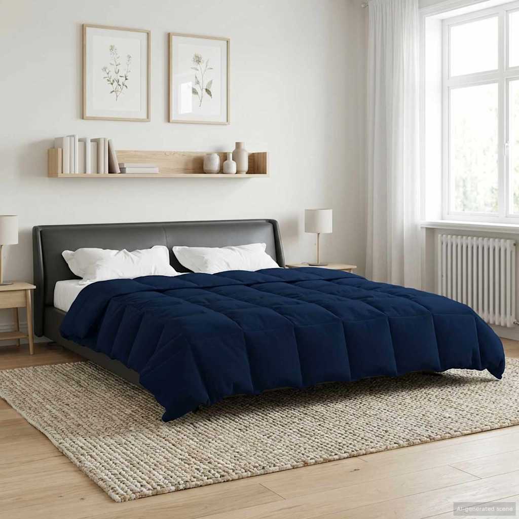 Winter duvet Dark blue 240 x 260 cm Microfiber