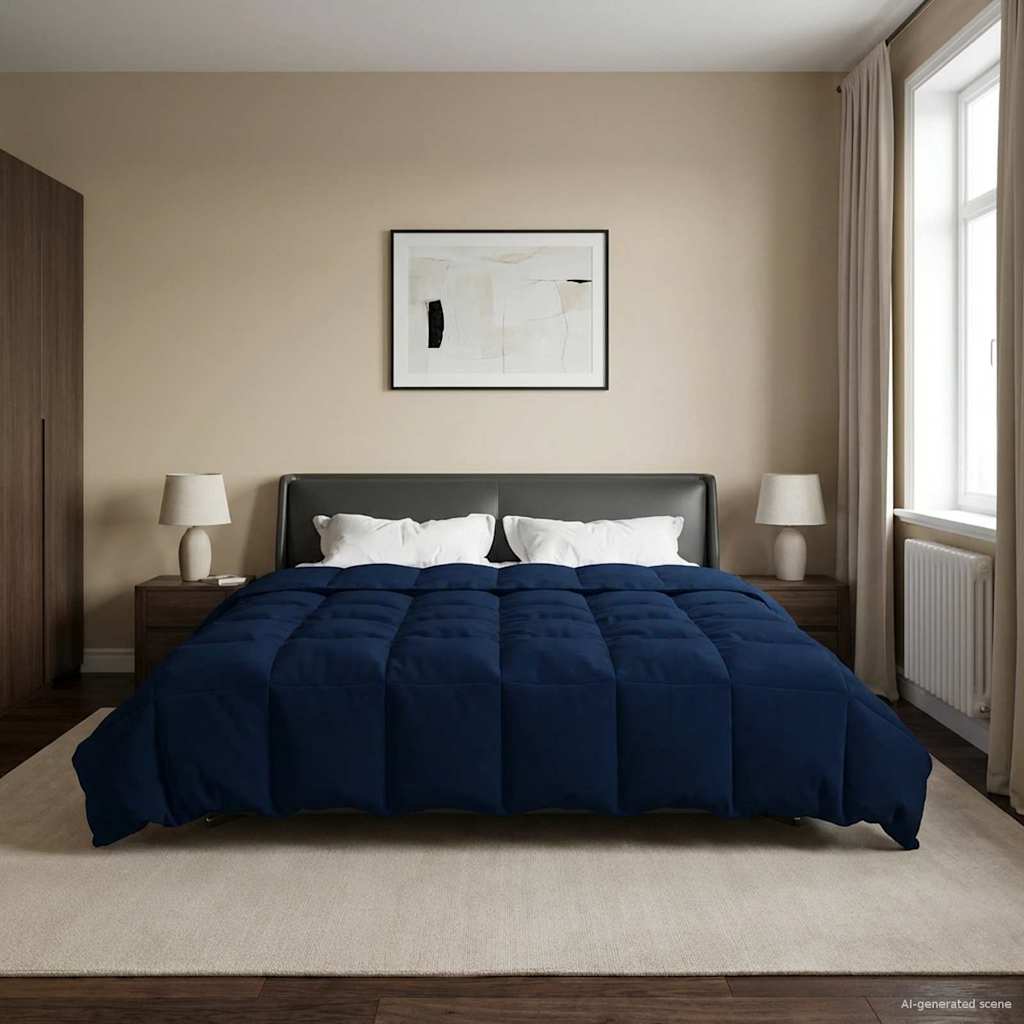 Winter duvet Dark blue 240 x 260 cm Microfiber