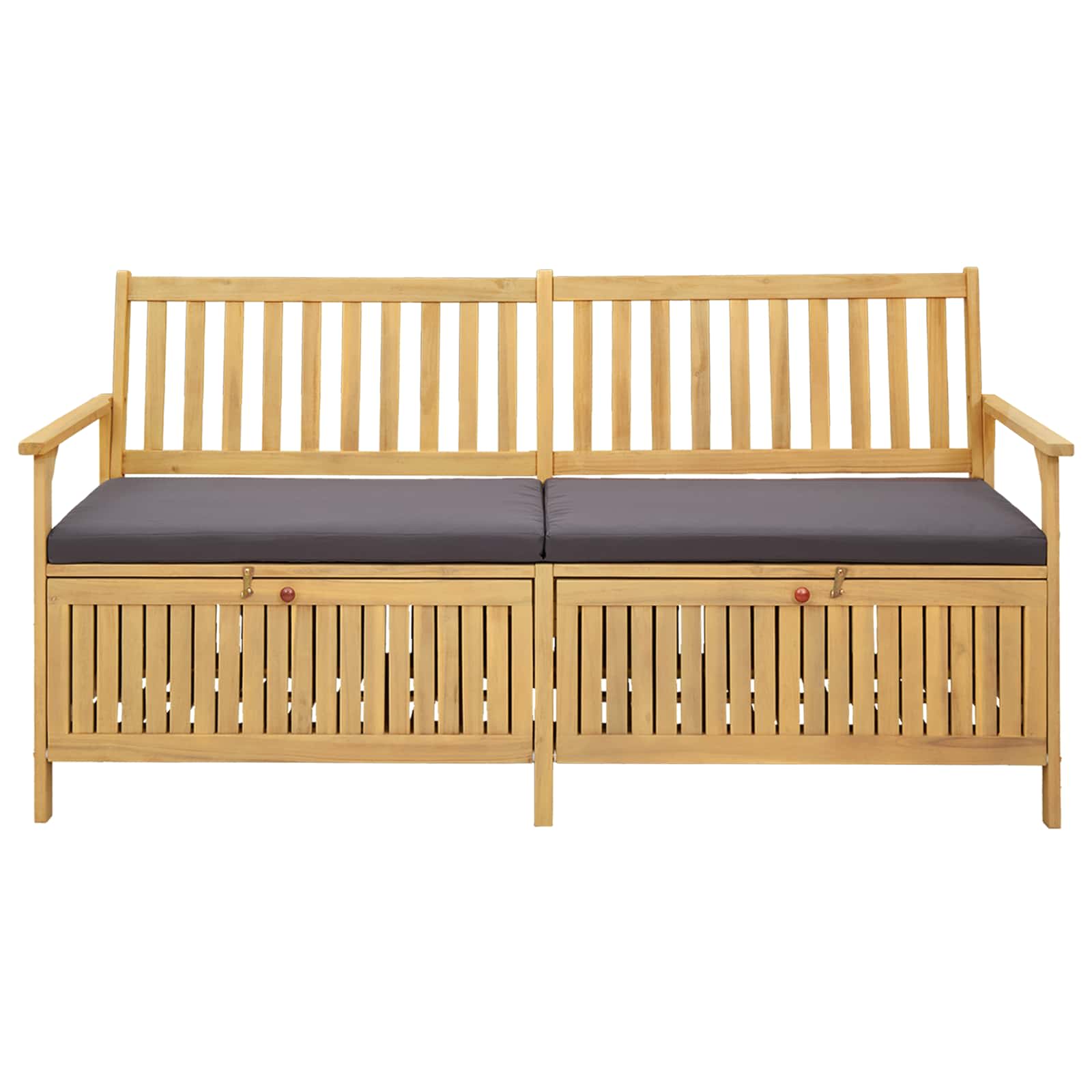 Laikymo suolas su pagalve su saugykla 170 x 63 x 84 cm