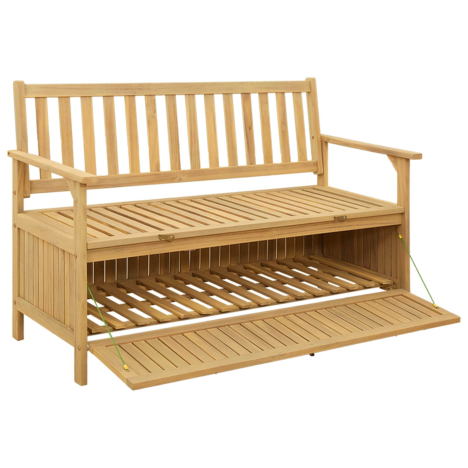 Laikymo suolas su saugykla 120 x 63 x 84 cm Solu Acacija