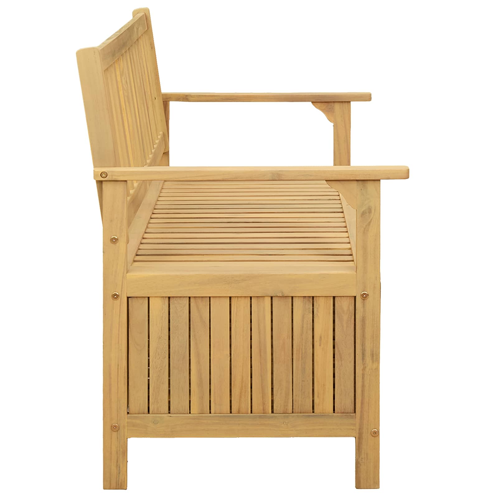 Laikymo suolas su saugykla 120 x 63 x 84 cm Solu Acacija
