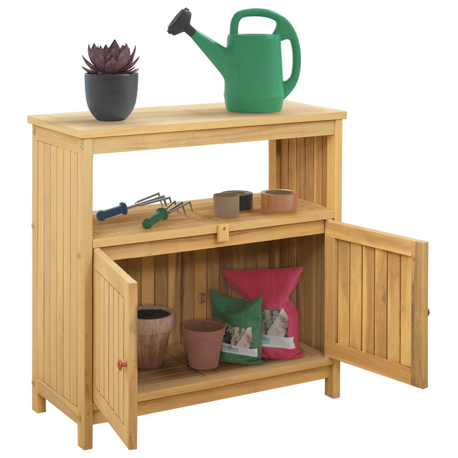 Sodo konsolinis stalas Šviesus akacijų 80 x 35 x 75 cm