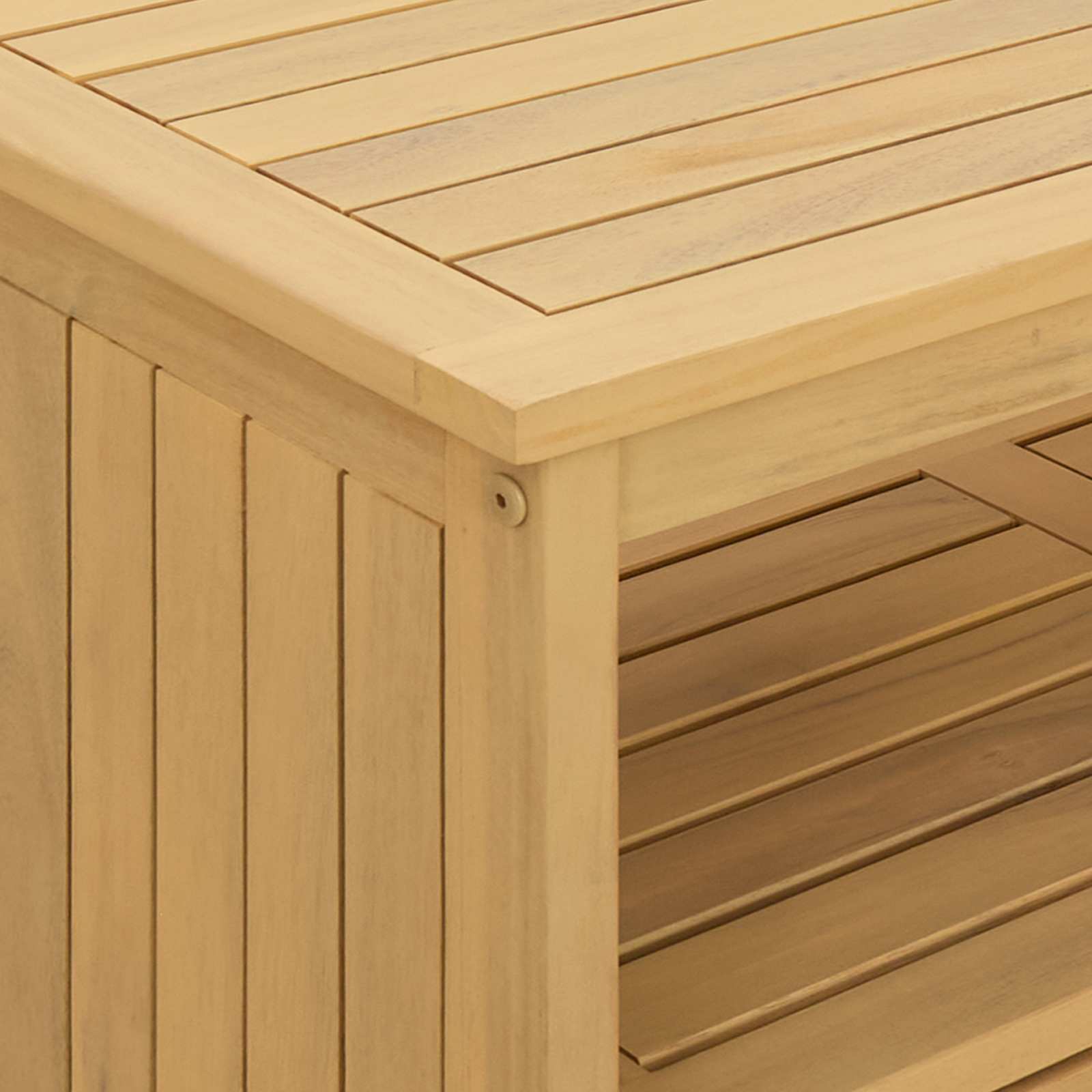 Garden Console Table Light Acacia 110 x 35 x 75 cm