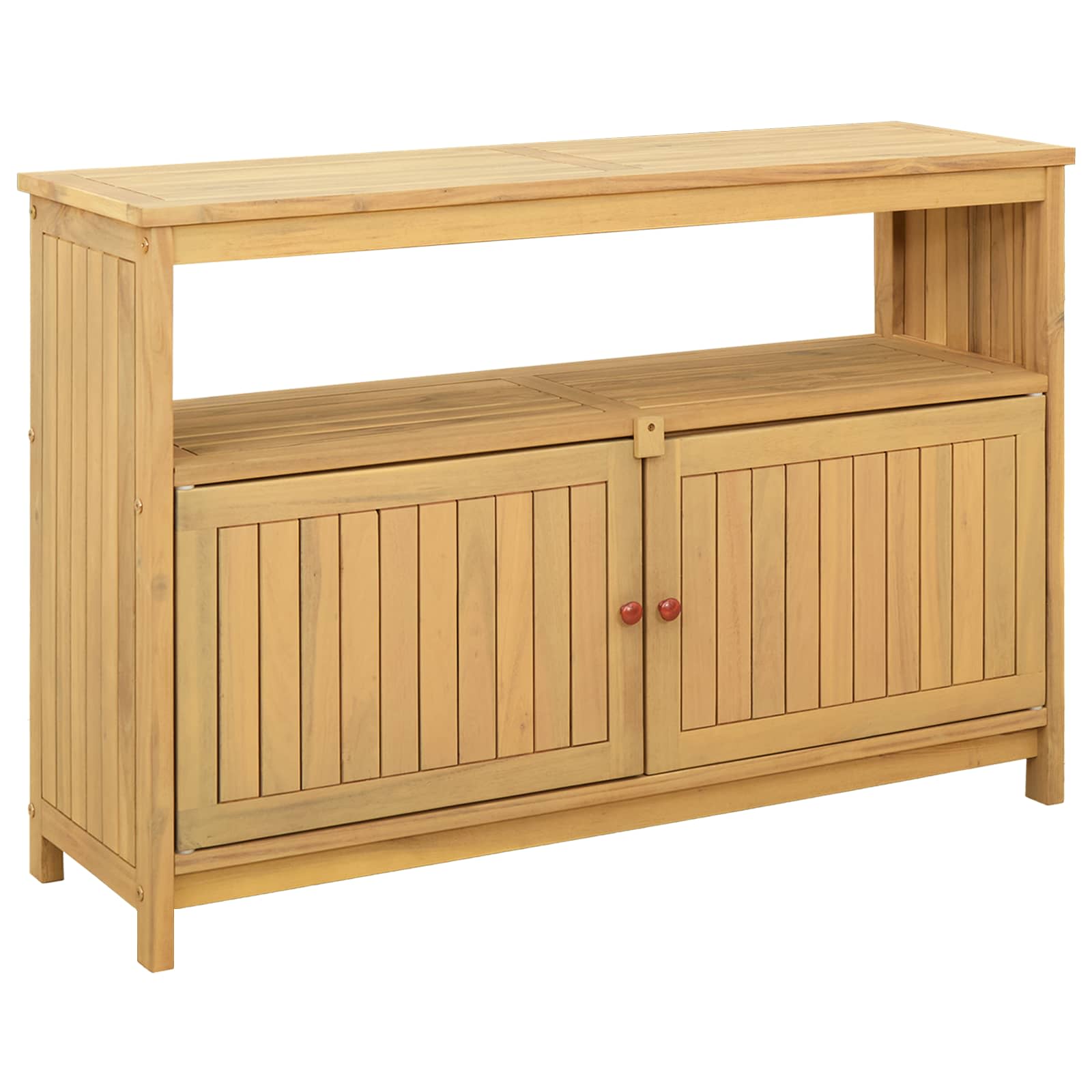 Garden Console Table Light Acacia 110 x 35 x 75 cm