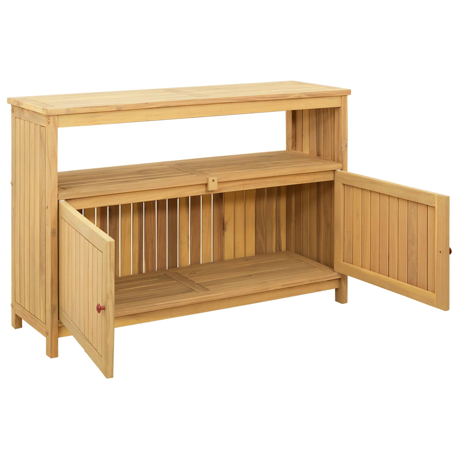 Garden Console Table Light Acacia 110 x 35 x 75 cm