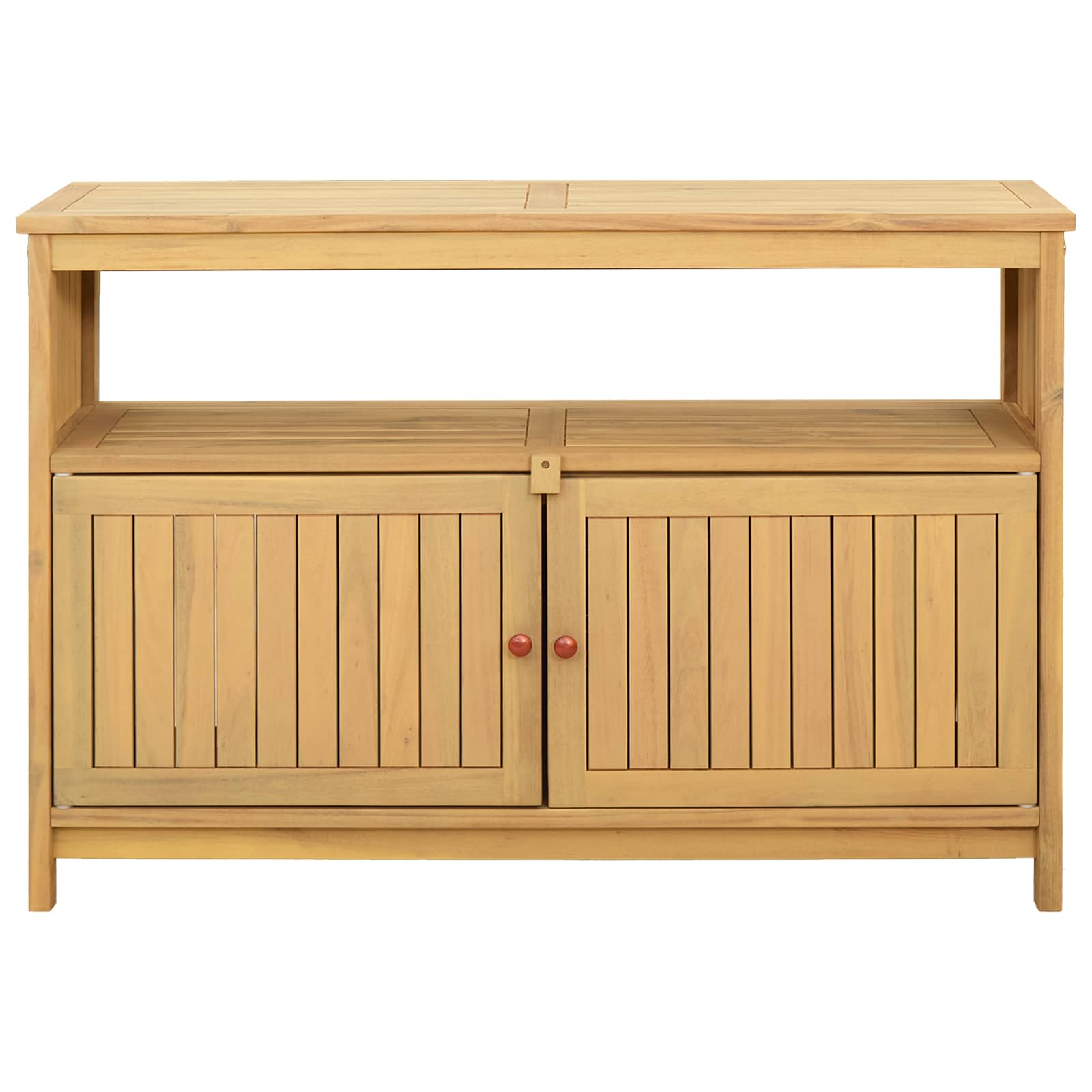 Garden Console Table Light Acacia 110 x 35 x 75 cm
