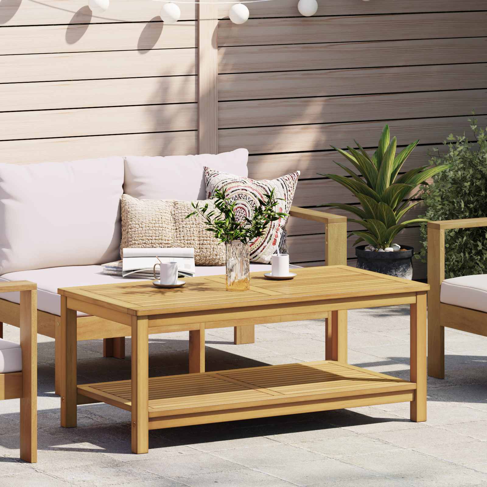 Side Table Natural oil 110 x 55 x 45 cm