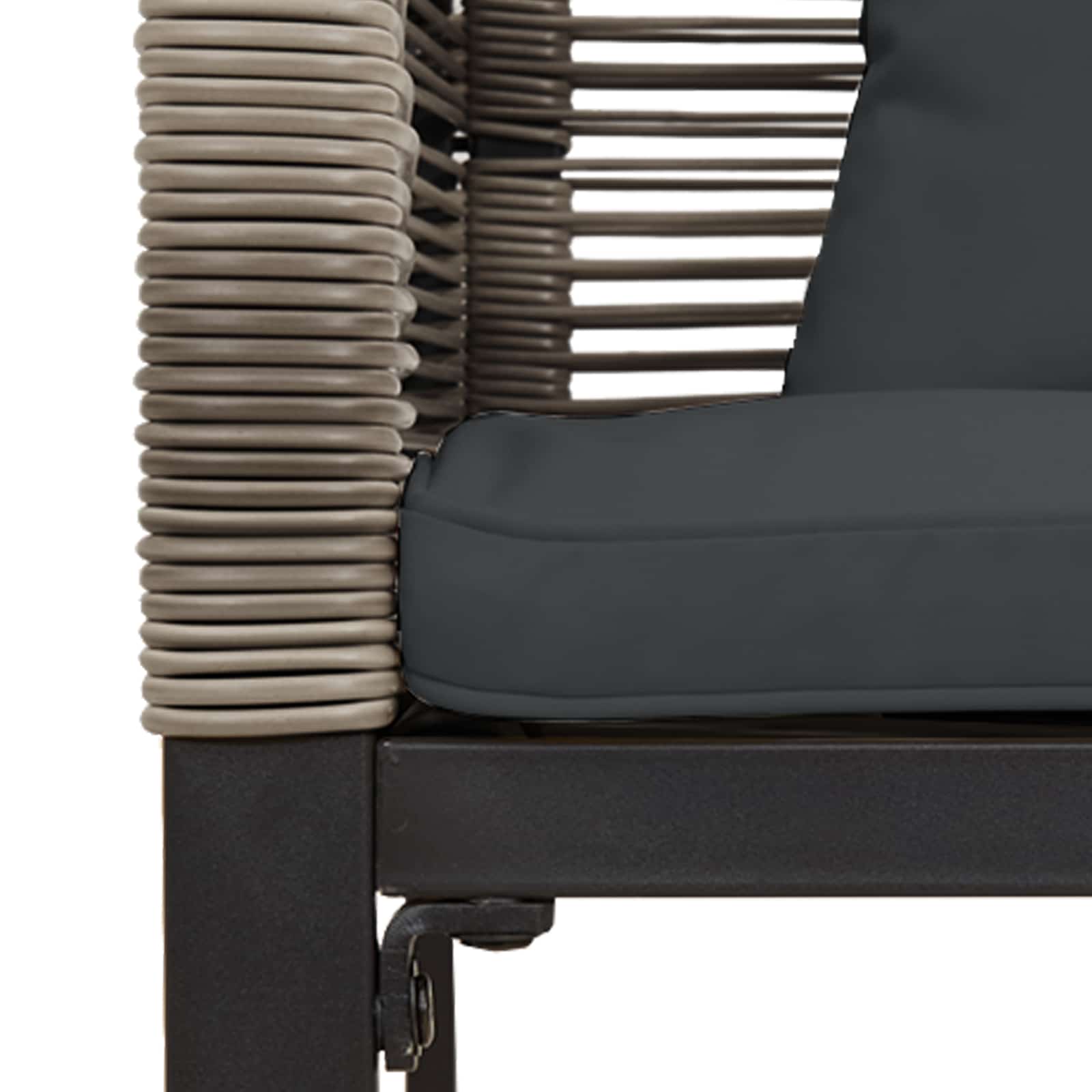 Garden Bench Grey and dark grey 117 x 54 x 74.5 cm