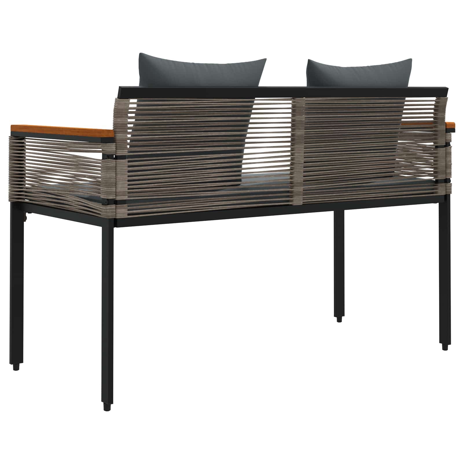 Garden Bench Grey and dark grey 117 x 54 x 74.5 cm