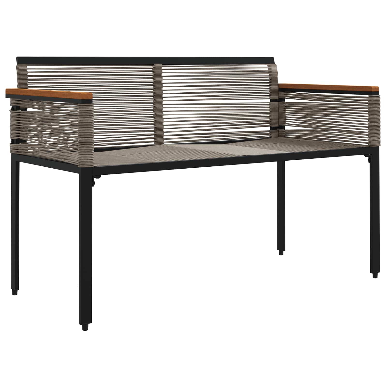 Outdoor Bench Grey and Dark Blue 117 x 54 x 74.5 cm