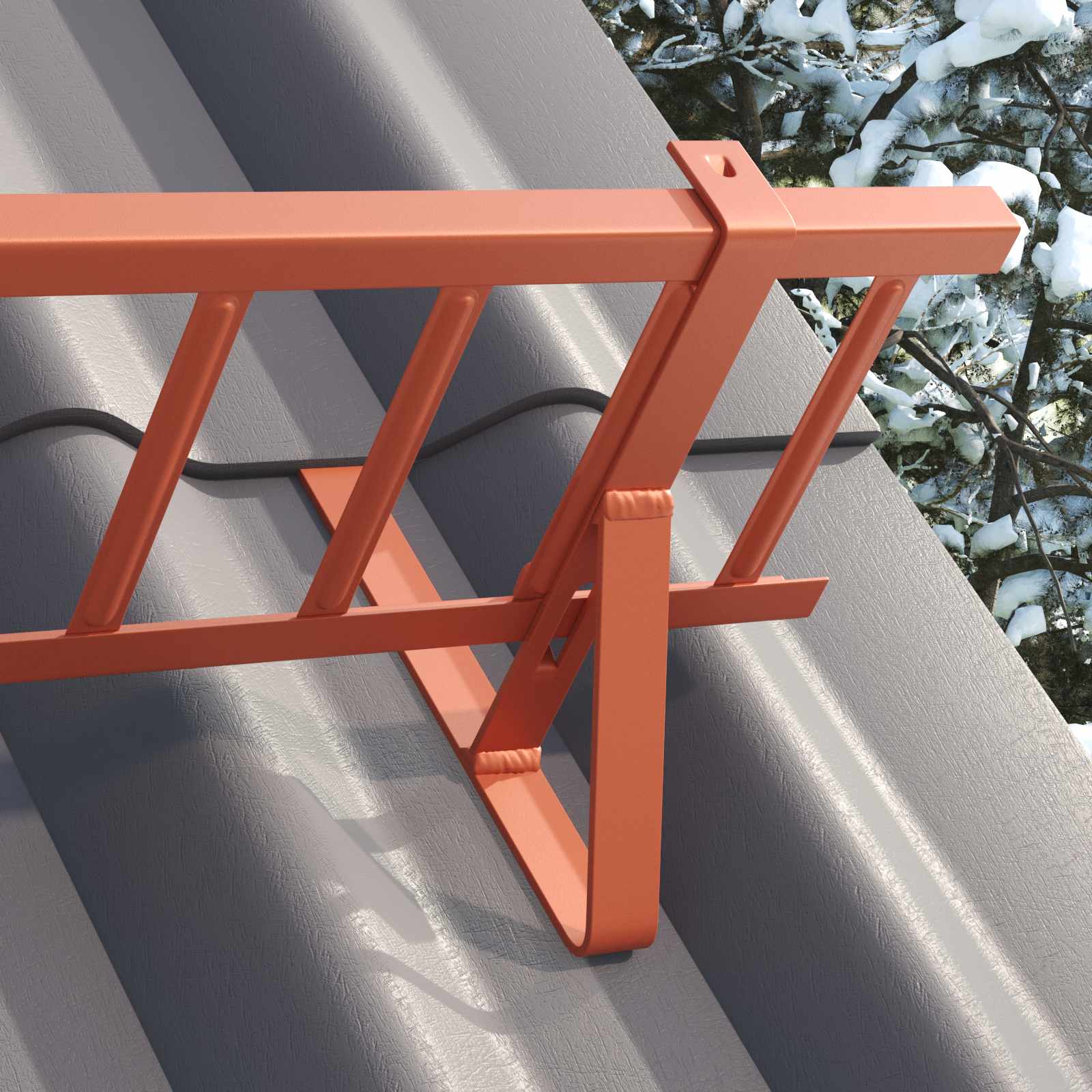 Sniega barjeras Sarkans 29,5 x 3 x 34,5 cm Tērauds