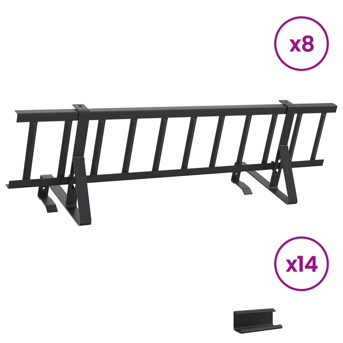 Stogo sniego sargas Juoda 800 x 29,5 x 34,5 cm Plienas