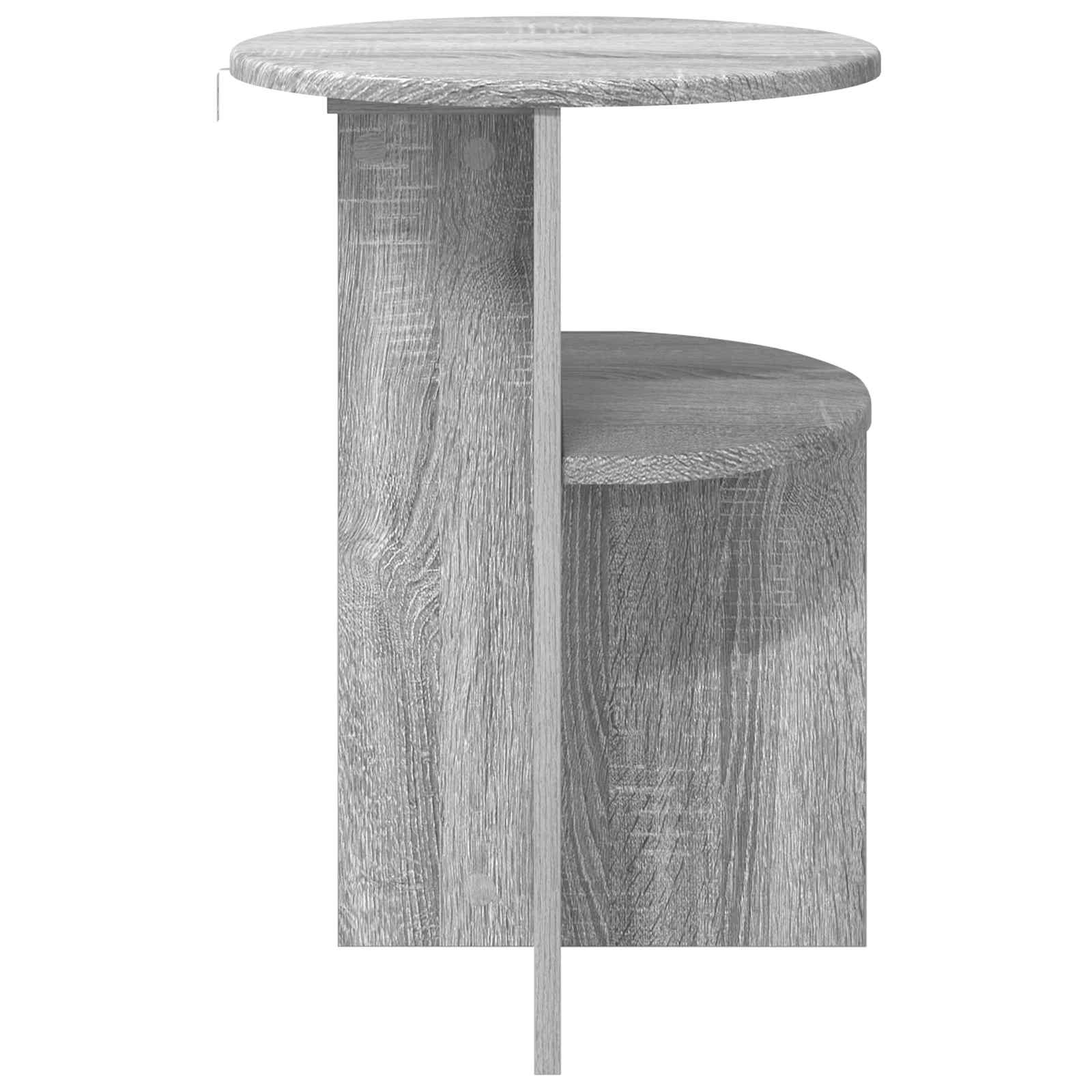 Šoninis stalas su saugykla Pilka sonoma ąžuolo Ø 39,5 x 55 cm
