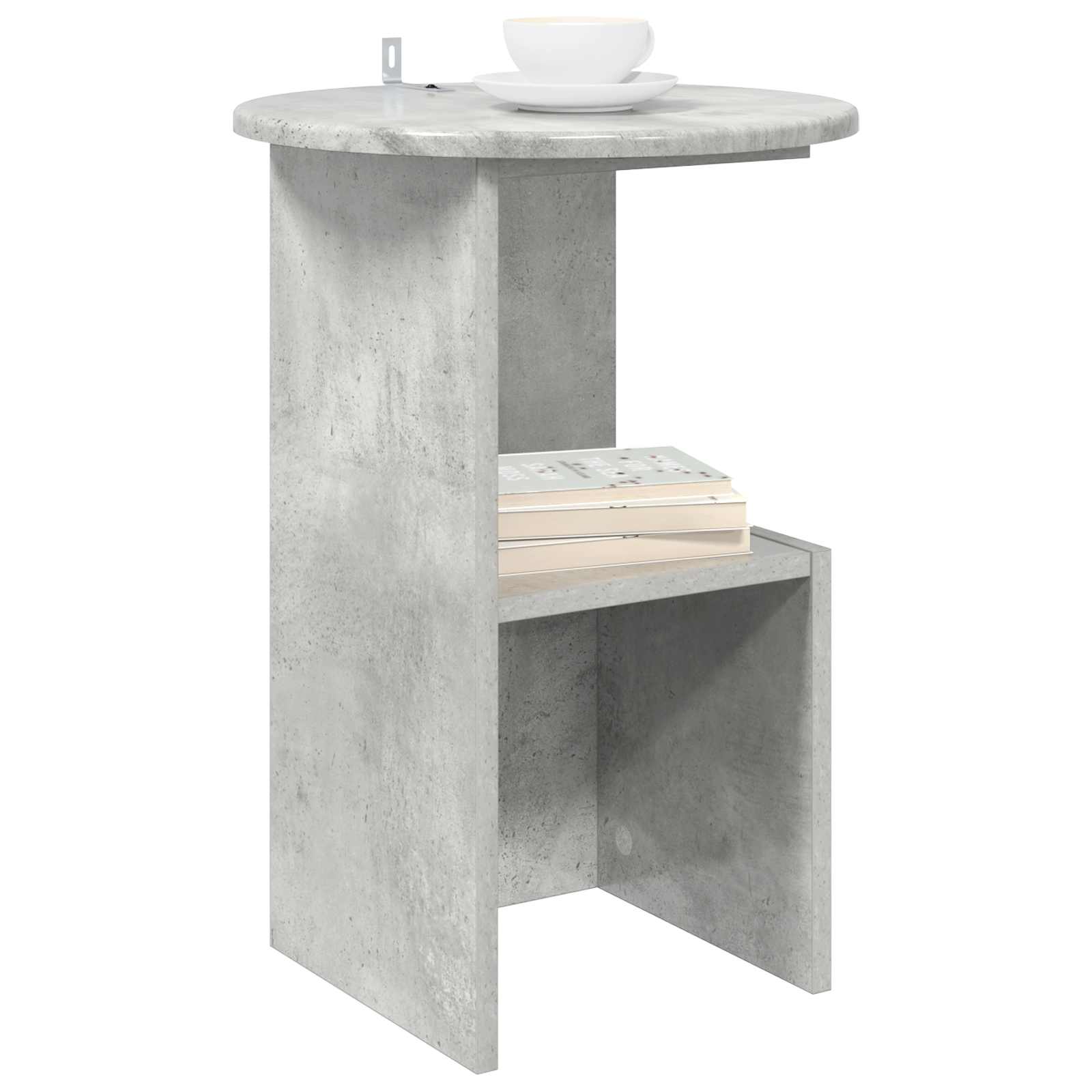 Šoninis stalas Betono pilka Ø 39,5 x 55 cm Apdirbta mediena
