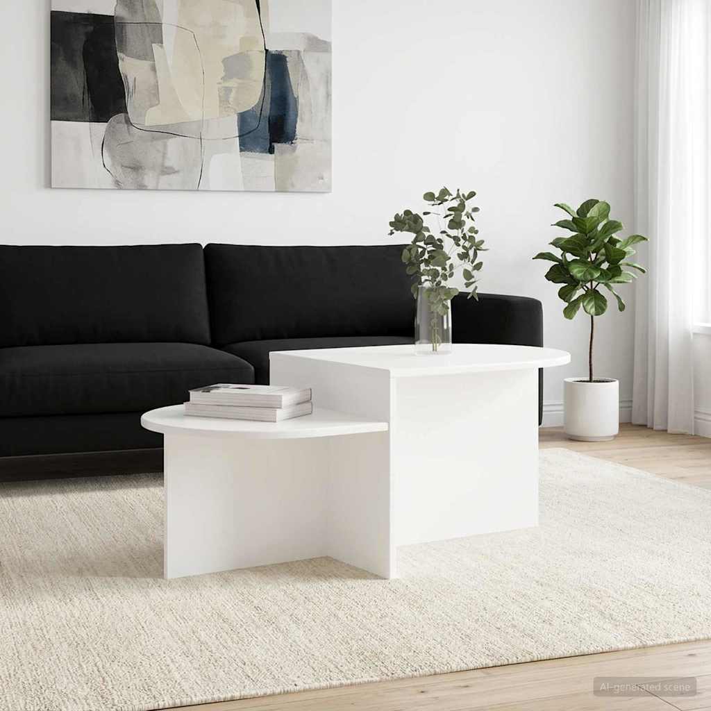 Kafijas galdiņš Balts 100 x 50 x 40 cm Apstrādāta koksne