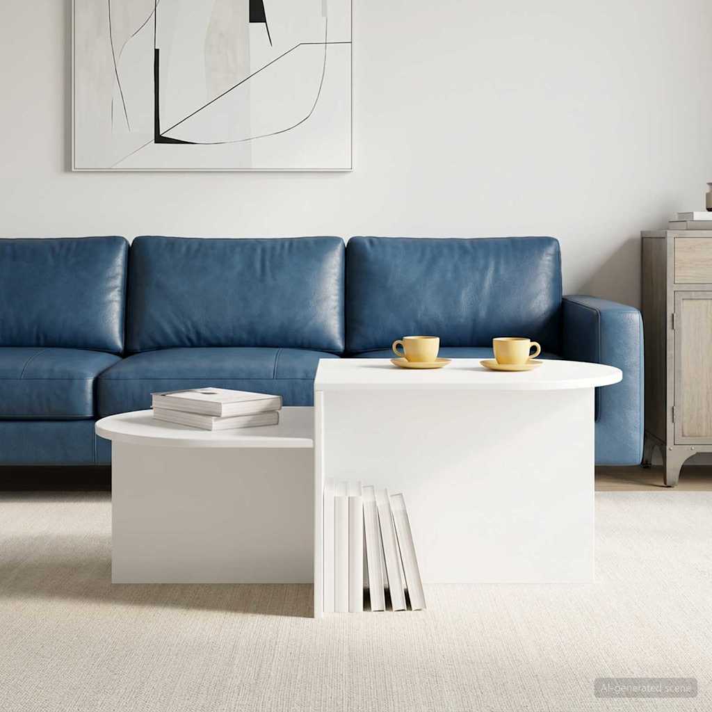 Kafijas galdiņš Balts 100 x 50 x 40 cm Apstrādāta koksne