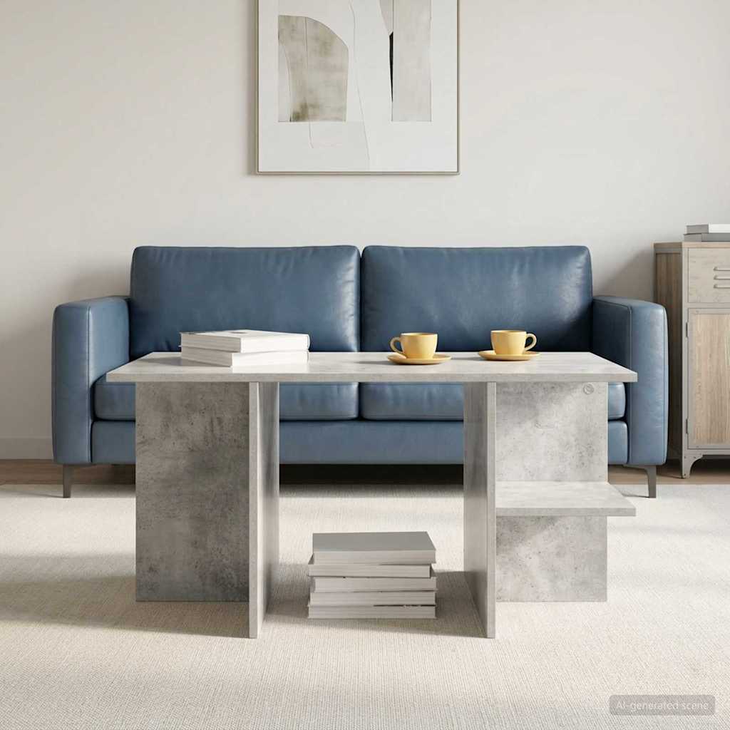 Kafijas galdiņš Betona pelēks 87 x 50 x 45 cm Inženierijas koks