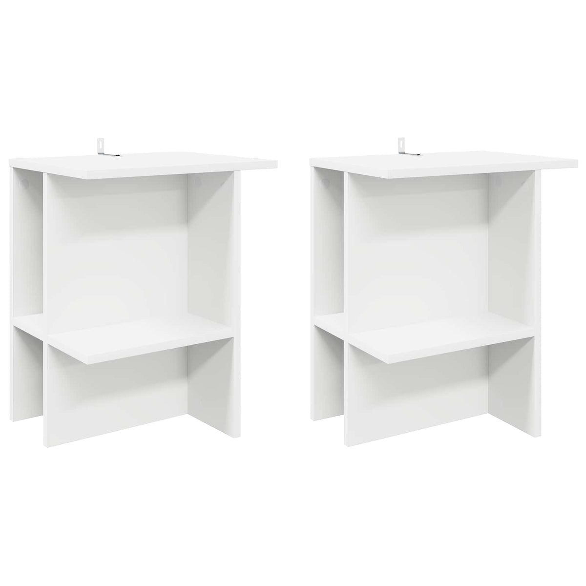 Kavos staliukas 2 pcs Balta 40 x 30 x 49 cm Apdirbta mediena