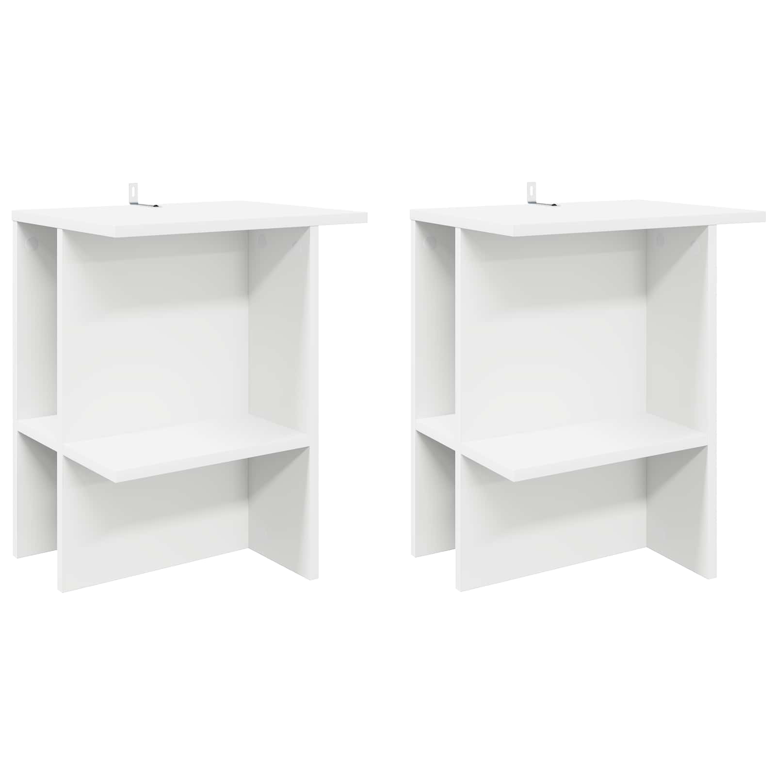 Kavos staliukas 2 pcs Balta 40 x 30 x 49 cm Apdirbta mediena