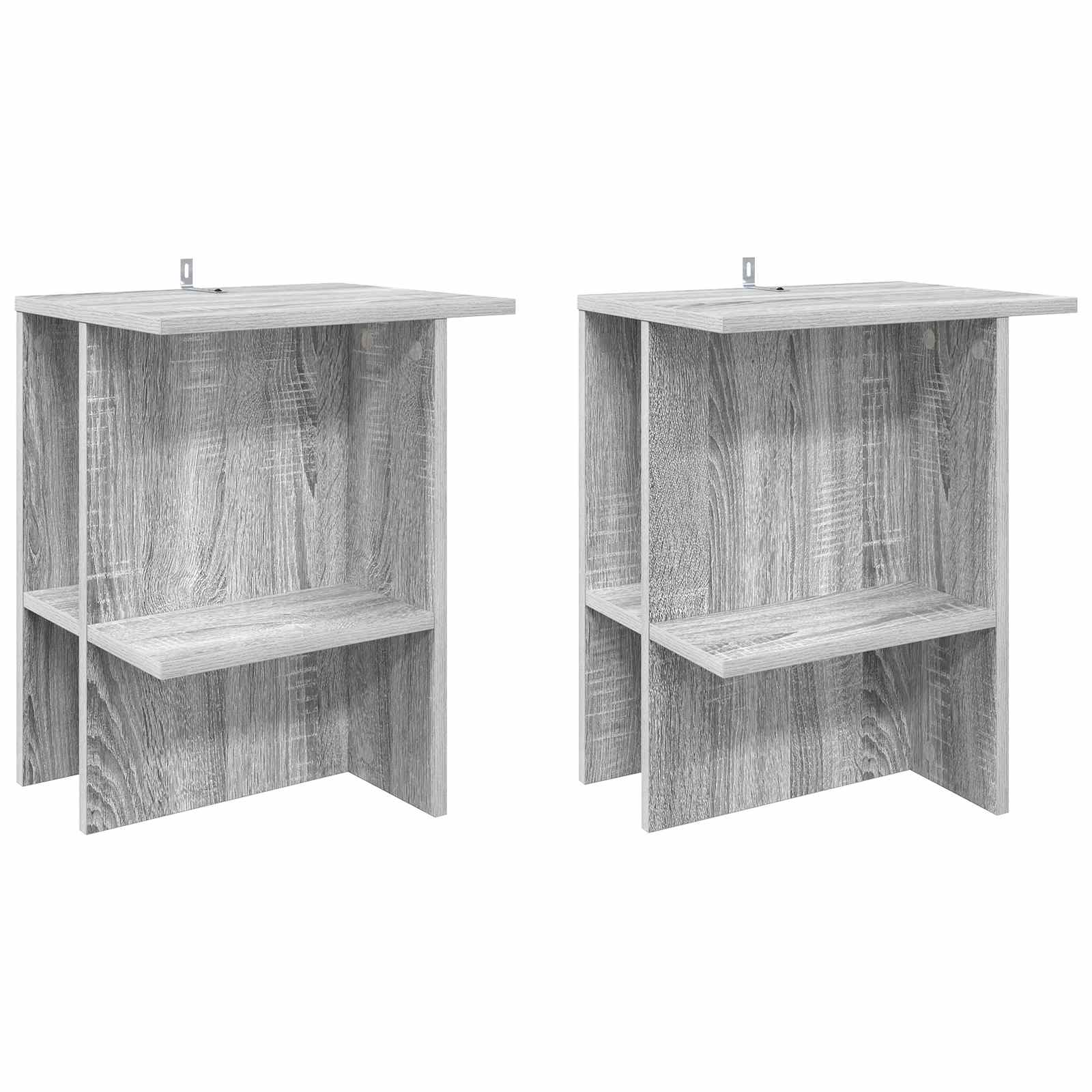 Kavos staliukas 2 pcs Pilka sonoma ąžuolo 40 x 30 x 49 cm