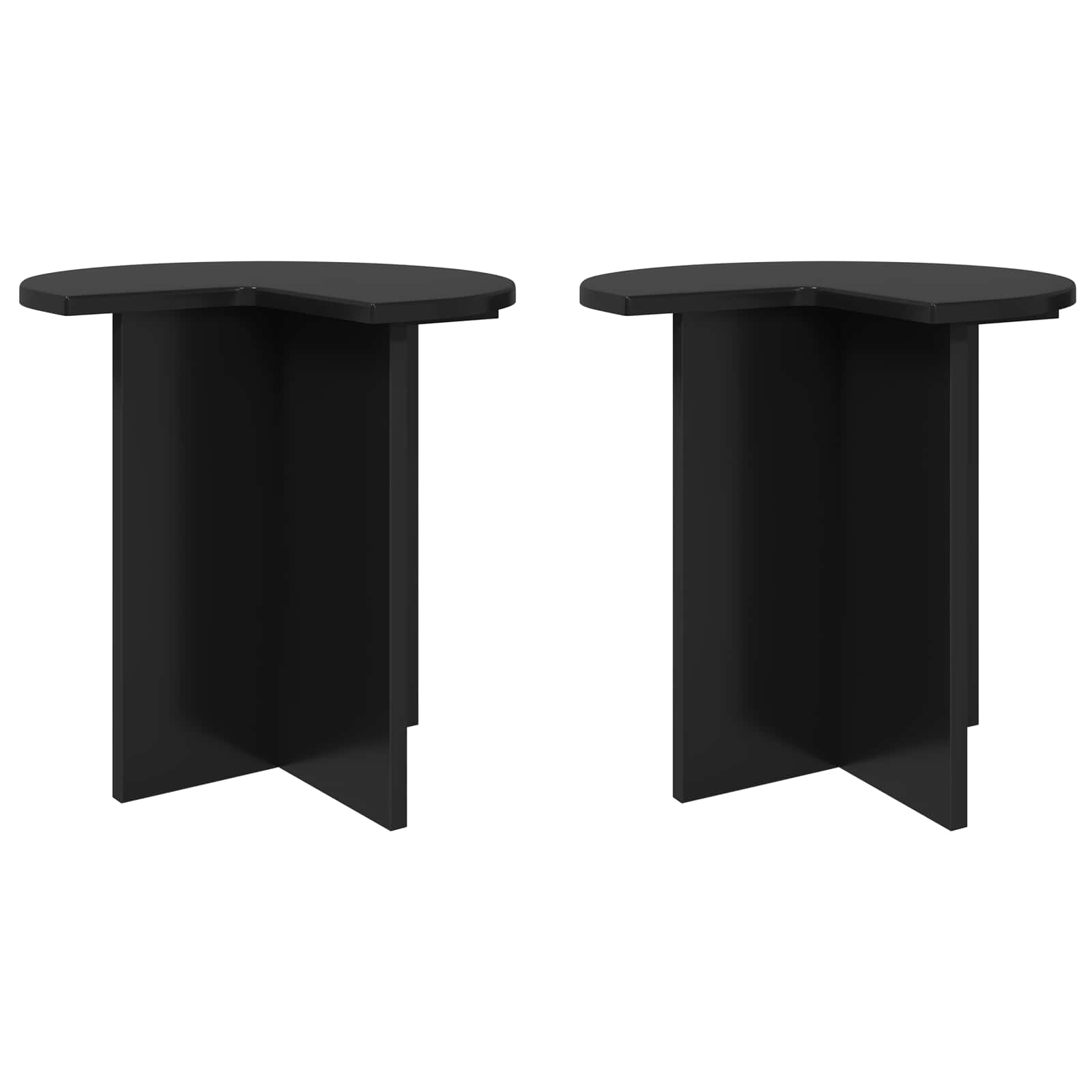 Šoninis stalas su saugykla 2 pcs Juodojo ąžuolo Ø 39 x 38 cm